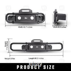 Front Bumper for 18-22 Jeep Wrangler JL JLU Winch Plate Round Tube Design Extend