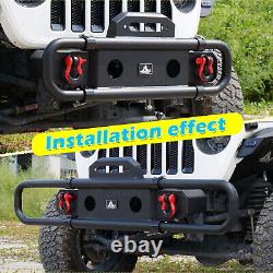 Front Bumper for 18-23 Jeep Wrangler JL JLU Round Tube Design with Winch Plate