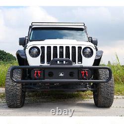 Front Bumper for 18-23 Jeep Wrangler JL JLU Round Tube Design with Winch Plate