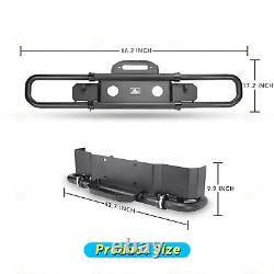 Front Bumper for 18-23 Jeep Wrangler JL JLU Round Tube Design with Winch Plate