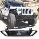 Front Bumper For 19-22 Jeep Gladiator Jt Wrangler Jl Jlu With Led Fog Lights