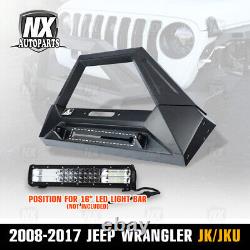 Front Bumper for 2007-2018 Jeep Wrangler JK JKU JT withLED Lights Winch Plate