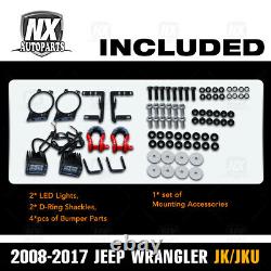 Front Bumper for 2007-2018 Jeep Wrangler JK JKU JT withLED Lights Winch Plate