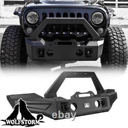 Front Bumper for 2007-2018 Jeep Wrangler JK & Unlimited Powder-Coated Steel