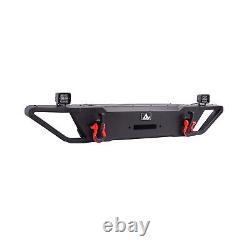 Front Bumper for 2007-2018 Jeep Wrangler JK with LED Lights Trapezoidal Style