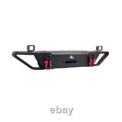 Front Bumper for 2007-2018 Jeep Wrangler JK with LED Lights Trapezoidal Style