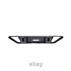 Front Bumper for 2007-2018 Jeep Wrangler JK with LED Lights Trapezoidal Style