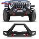 Front Bumper For 2018-2022 Jeep Wrangler Jl Jlu Texture Winch Plate Led Lights