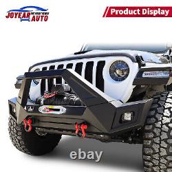 Front Bumper for 2018-2022 Jeep Wrangler JL JLU Texture Winch Plate LED Lights