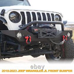 Front Bumper for 2018-2023 Jeep Wrangler JL/ 19-23 Jeep Gladiator JT with D-Rings