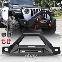 Front Bumper for 2018-2023 Jeep Wrangler JL 2019-2023 Gladiator JT withLED Lights