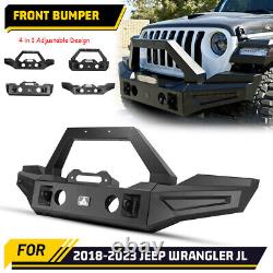 Front Bumper for 2018-2023 Jeep Wrangler JL JLU 2019-2023 Gladiator JT withD-Rings