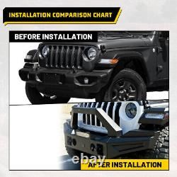 Front Bumper for 2018-2023 Jeep Wrangler JL JLU 2019-2023 Gladiator JT withD-Rings