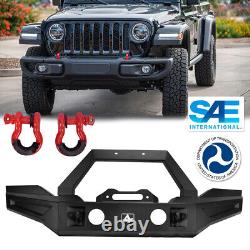 Front Bumper for 2018-2023 Jeep Wrangler JL JT Powder Coated Heavy Dauty Steel