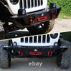 Front Bumper for Offroad 19-23 Jeep Gladiator JT Wrangler JL JLU LED Fog Lights