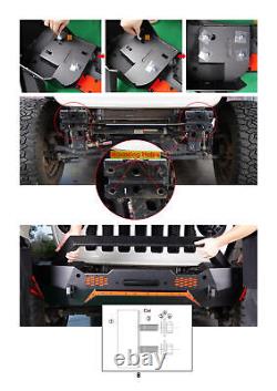 Front Bumper with2D-Rings For 2007-2018 Jeep Wrangler JK 18-24 JL 19-24 Gladiator