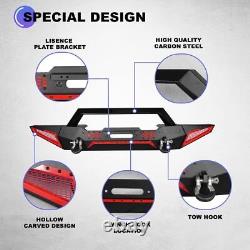 Front Bumper withD-Rings For 07-18 Wrangler JK 18-24 Jeep Wrangler JL/Gladiator JT