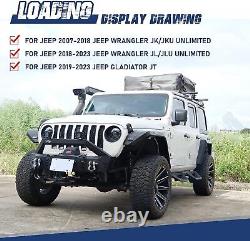 Front Bumper withLED Lights For 07-18 Jeep Wrangler JK 18-23 JL 19-23 Gladiator JT