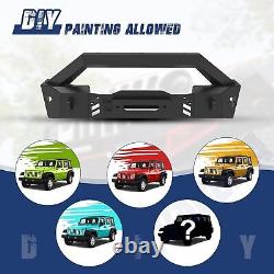 Front Bumper withLED Lights For 07-18 Jeep Wrangler JK 18-23 JL 19-23 Gladiator JT