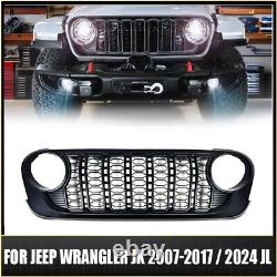 Front Grill Bumper Mesh Grille For Jeep Wrangler JK 2007-2017 & 2024 JL