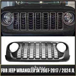 Front Grill Bumper Mesh Grille For Jeep Wrangler JK 2007-2017 & 2024 JL