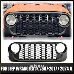 Front Grill Bumper Mesh Grille For Jeep Wrangler JK 2007-2017 & 2024 JL