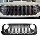 Front Grill Bumper Mesh Grille For Jeep Wrangler Jk 2007-2017 Upgrade To 2024 Jl