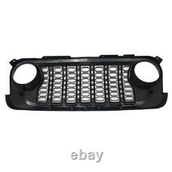 Front Grill Bumper Mesh Grille For Jeep Wrangler JK 2007-2017 upgrade to 2024 JL