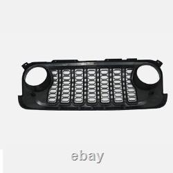 Front Grill Bumper Mesh Grille For Jeep Wrangler JK 2007-2017 upgrade to 2024 JL