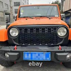 Front Grill Bumper Mesh Grille For Jeep Wrangler JK 2007-2017 upgrade to 2024 JL