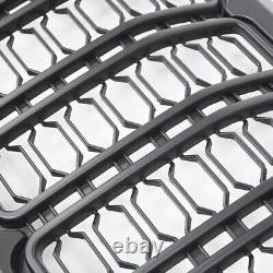 Front Grill Bumper Mesh Grille For Jeep Wrangler JK 2007-2021 upgrade to 2024 JL