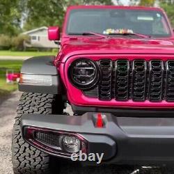 Front Grill Bumper Mesh Grille For Jeep Wrangler JK 2007-2021 upgrade to 2024 JL