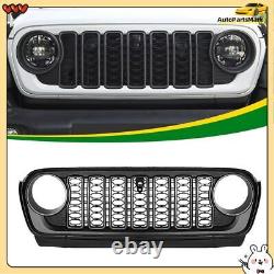 Front Grill Bumper Mesh Grille For Jeep Wrangler JL 2018-2023 upgrade to 2024 JL