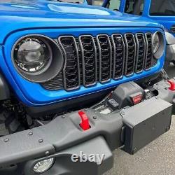 Front Grill Bumper Mesh Grille For Jeep Wrangler JL 2018-2023 upgrade to 2024 JL