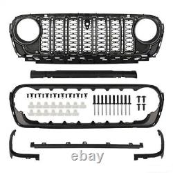 Front Grill Bumper Mesh Grille For Jeep Wrangler JL 2018-2023 upgrade to 2024 JL