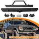 Front & Rear Bumper Winch Mount Plate Set For 1984-2001 Jeep Cherokee Xj Black