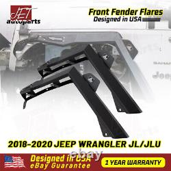 Front &Rear Inner Fenders+Fender Flares Kit For 2018-2023 Jeep Wrangler JL JLU