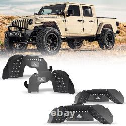 Front / Rear Inner Fenders Liners for Jeep Gladiator 2019-2023 JT Steel Set