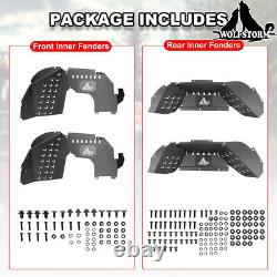 Front / Rear Inner Fenders Liners for Jeep Gladiator 2019-2023 JT Steel Set