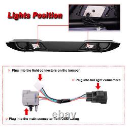 Heavy Duty Steel Rear Bumper+LED Brake Lights For 2007-2018 Jeep Wrangler JK JKU