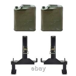 Hooke Road Spare Tire Jerry Can Mount with 2 Jerry Cans Fit 97-18 Jeep Wrangler JK