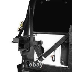 Hooke Road Spare Tire Jerry Can Mount with 2 Jerry Cans Fit 97-18 Jeep Wrangler JK