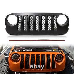 JL Style Front Bumper Hood Grille Grill For Jeep Wrangler JK / JKU 2007-2017