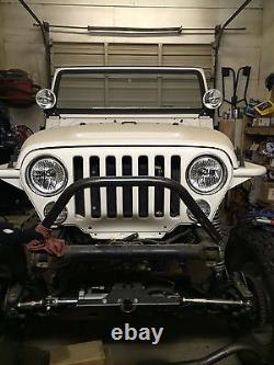 Jeep YJ Stubby Stinger & Grill Hoop Rock Crawler Winch Bumper DIY 1.75 Tubing