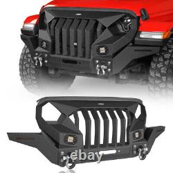 Mad Max Front Bumper Grill Guard Fit 2018-2024 Jeep Wrangler JL & Gladiator JT