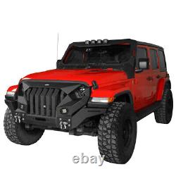 Mad Max Front Bumper Grill Guard Fit 2018-2024 Jeep Wrangler JL & Gladiator JT