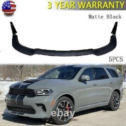 Matte Black For Jeep Cherokee Srt/trackhawk Winglet Front Bumper Lip Splitter