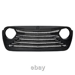 Matte Black Front Bumper Grille Tomahawk Grille For 18-22 Jeep Wrangler JL JT