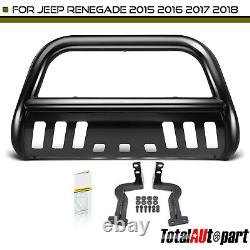 New 2.5 Black Bull Bar Bumper Grille Guard for Jeep Renegade BU 2015-2018 Front