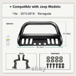 New 2.5 Black Bull Bar Bumper Grille Guard for Jeep Renegade BU 2015-2018 Front